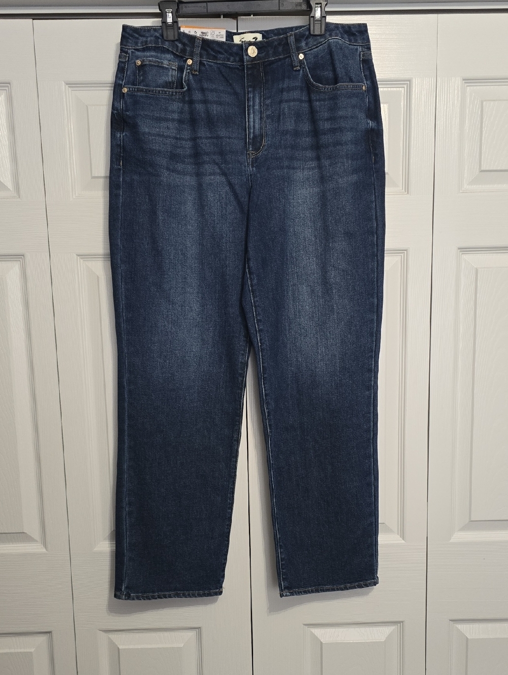 🆕️ Seven7 Women's Loose Straight Leg Jeans in Dark Blue Wash